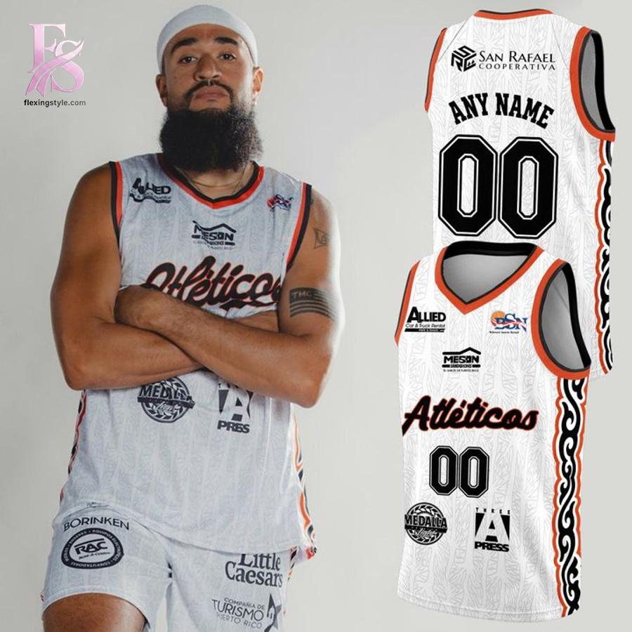 Trendy streetwear outfit featured in Atl ticos de San Germ n BSN 2026 Home Basketball Jersey 2 with modern casual styling and clean silhouette