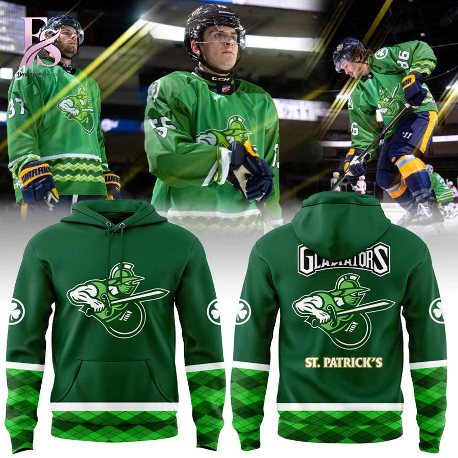 Comfortable and breathable fabric detail shown in Atlanta Gladiators St Patrick s Day Shirt 2 crafted for all day wear