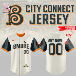 Minimalist fashion design shown in Baltimore Orioles City Connect 2026 Custom Baseball Jersey 1 perfect for everyday wear and urban looks