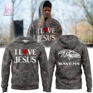 Comfortable and breathable clothing shown in Baltimore Ravens I Love Jesus 2026 Hoodie 1 designed for all day wear