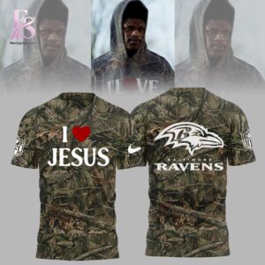 Baltimore Ravens Lamar Jackson I LOVE JESUS camo hunting Shirt 1 featuring a versatile design for daily wear