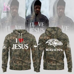 Baltimore Ravens Lamar Jackson I LOVE JESUS camo hunting Shirt 2 featuring a versatile design for daily wear