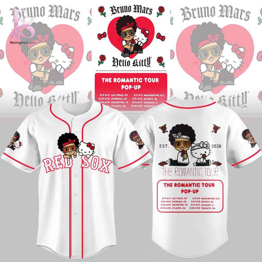 Everyday wardrobe essential presented in Boston Red Sox Bruno Mars The Romantic Tour Jersey 1 suitable for versatile styling options
