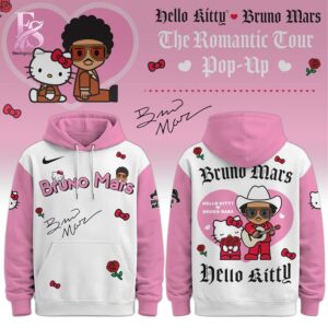 Bruno Mars x Hello Kitty The Romantic Tour Hoodie 1 featuring a versatile design for daily wear