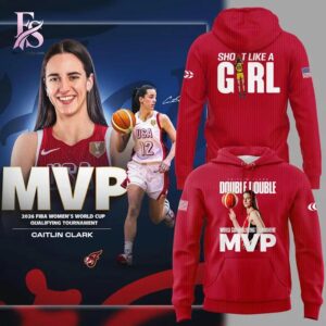 Caitlin Clark MVP of the 2026 FIBA Women s World Cup Qualifying Tournament Hoodie 1 crafted for a casual and trendy everyday style