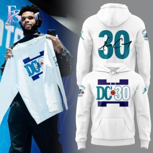 Comfortable and breathable fabric detail shown in Charlotte Hornets DC 30 Hoodie 1 crafted for all day wear