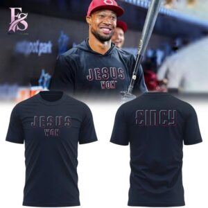 Comfortable and breathable clothing shown in Cincinnati Reds Jesus Won Hoodie 2 designed for all day wear