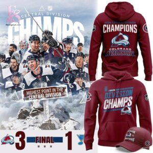 Minimalist fashion design shown in Colorado Avalanche 2026 Central Division Champs Shirt 2 perfect for everyday wear and urban looks