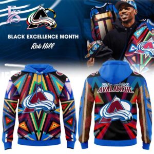 Trendy streetwear outfit featured in Colorado Avalanche Excellence Month 2026 Hoodie 1 with modern casual styling and clean silhouette