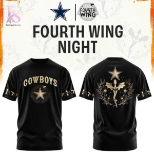 Minimalist fashion design suitable for casual and streetwear looks in Dallas Cowboys Fourth Wings Night Black Shirt 1