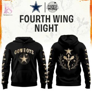 Minimalist fashion design suitable for casual and streetwear looks in Dallas Cowboys Fourth Wings Night Black Shirt 2