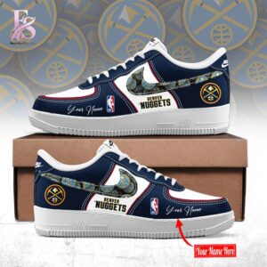 Comfortable and breathable fabric detail shown in Denver Nuggets 2026 custom Air Force Shoes 1 crafted for all day wear