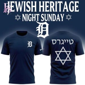 Style made simple with Detroit Tigers 2026 Jewish Heritage Night T Shirt 1