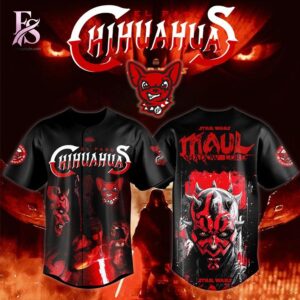 Everyday wardrobe essential presented in El Paso Chihuahuas x Star Wars Maul Shadow Lord Baseball Jersey 1 suitable for versatile styling options