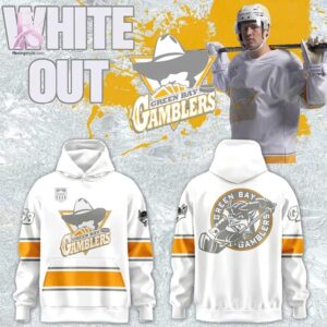 Minimalist fashion design shown in Green Bay Gamblers 2026 Throwback Hoodie 1 perfect for everyday wear and urban looks