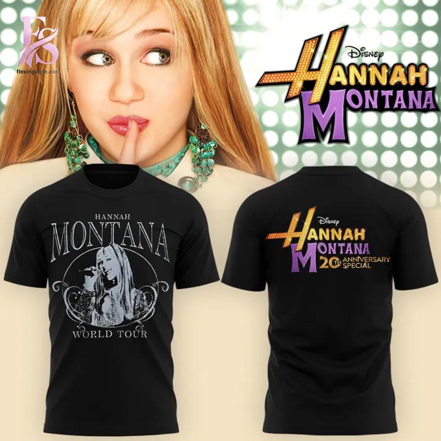Everyday wardrobe essential presented in Hannah Montana world tour T shirt 1 suitable for versatile styling options