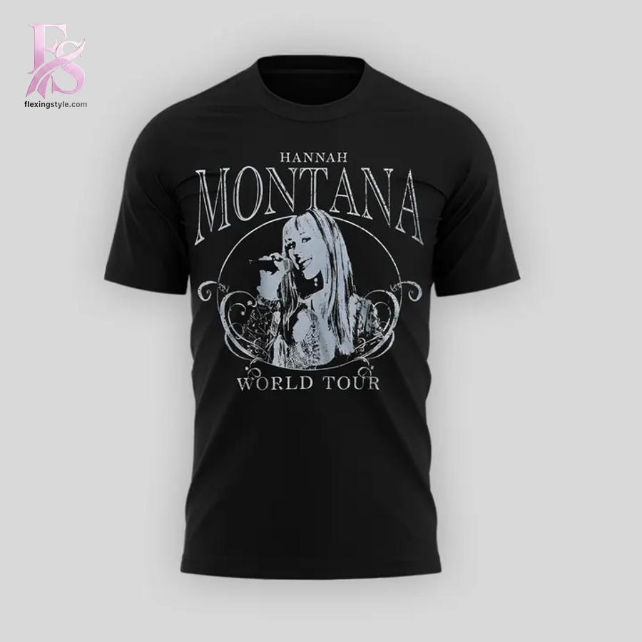 Everyday wardrobe essential presented in Hannah Montana world tour T shirt 2 suitable for versatile styling options