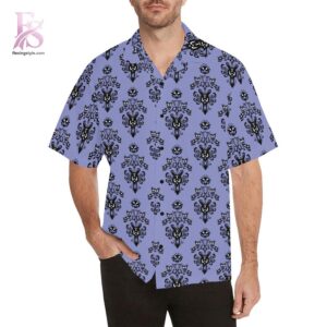 Stylish Haunted Mansion wallpaper Hawaiian Shirt 1 product with modern design and comfortable fit