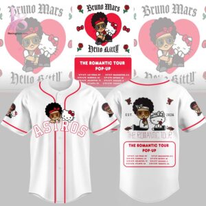 Everyday wardrobe essential presented in Houston Astros Bruno Mars The Romantic Tour Baseball Jersey 1 suitable for versatile styling options