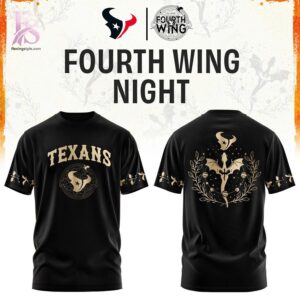 Elegant everyday fashion essential presented in Houston Texans Fourth Wings Night Black Shirt 1 suitable for relaxed and smart casual outfits