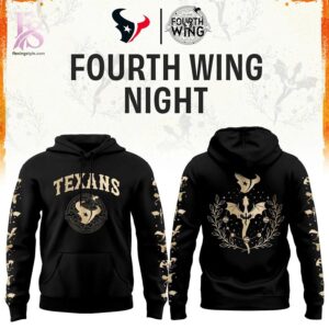Elegant everyday fashion essential presented in Houston Texans Fourth Wings Night Black Shirt 2 suitable for relaxed and smart casual outfits