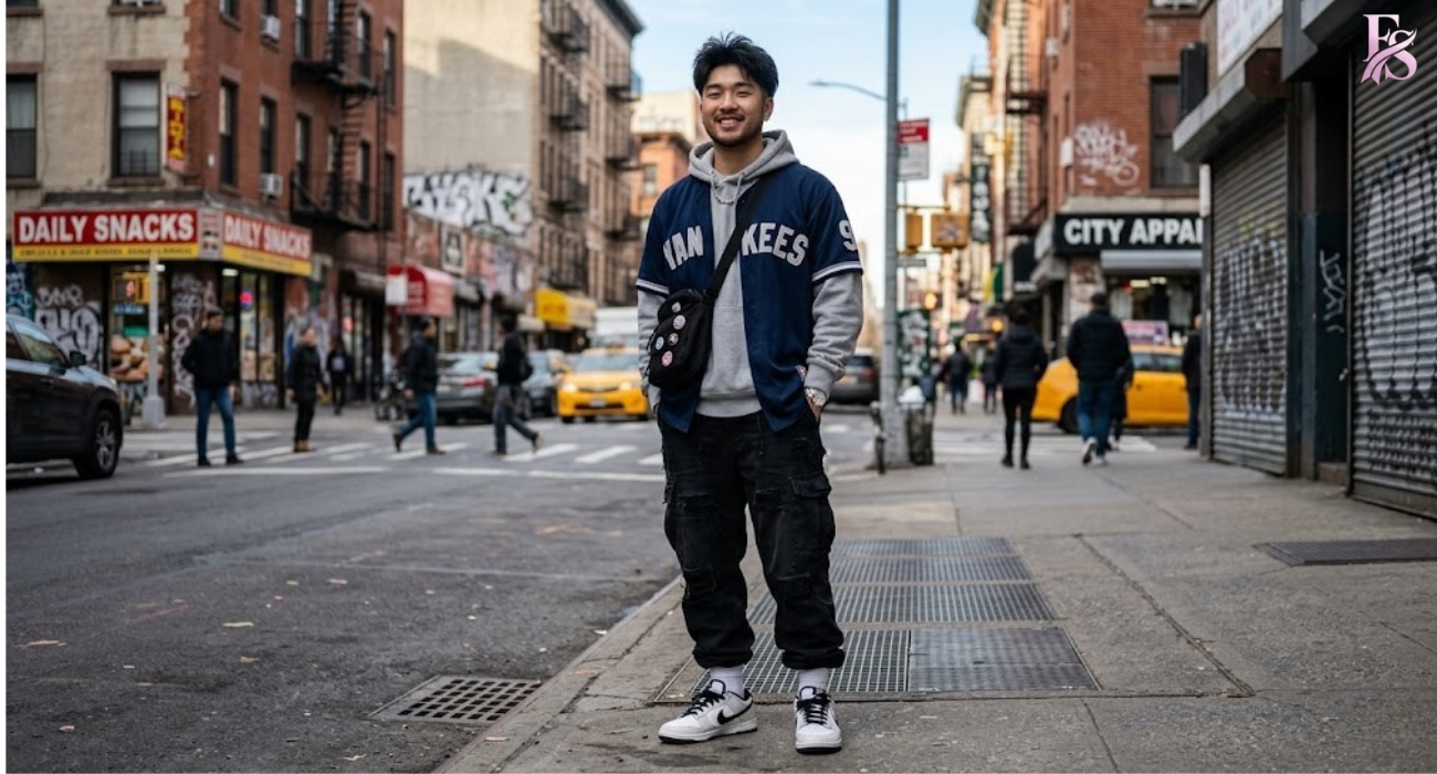 Layering a baseball jersey over a hoodie adds style, just make sure to size up for extra comfort.