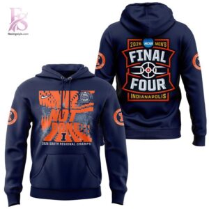 Illinois Fighting Illini 2026 NCAA Men s Basketball Tournament March Madness Final Four Hoodie 1 shown with a bold look and clean finish
