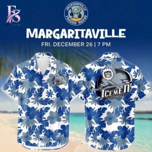 Minimalist fashion design shown in Jacksonville IceMen 2026 Margaritaville Night Hawaiian Shirt 1 perfect for everyday wear and urban looks