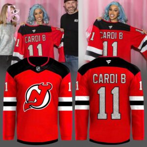 Minimalist fashion design shown in Jersey Devils Cardi B 2026 Hockey Jersey 1 perfect for everyday wear and urban looks