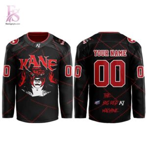 Close-up of Knoxville Ice Bears Our Wrestling Night Hockey Jersey 2 highlighting smooth finish and modern look.