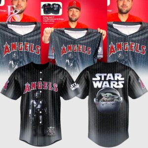 Minimalist fashion design shown in Los Angeles Angels Star Wars Night 2026 Baseball Jersey 1 perfect for everyday wear and urban looks