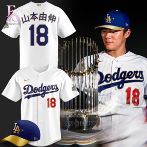 Trendy streetwear outfit featured in Los Angeles Dodgers Yoshinobu Yamamoto Baseball Jersey 1 1 with modern casual styling and clean silhouette