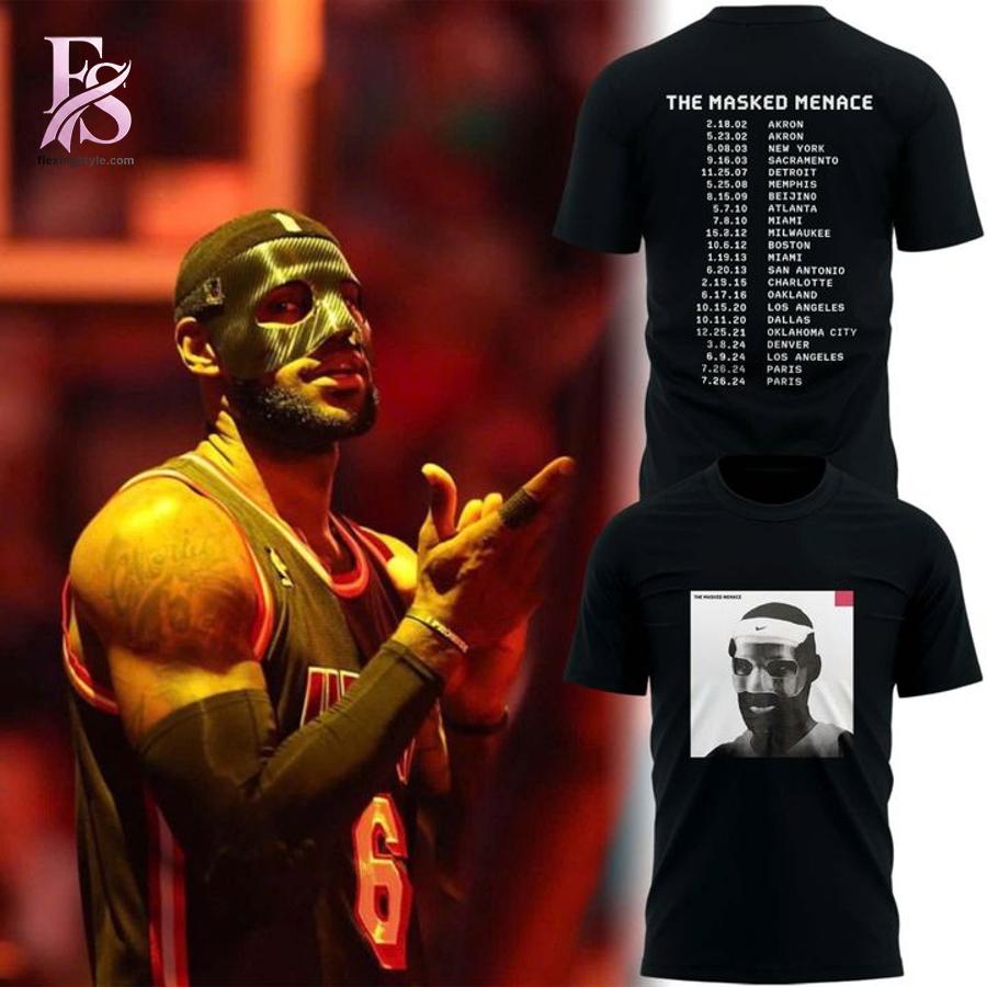 Stylish Los Angeles Lakers LeBron Masked Menace T shirt 1 product with modern design and comfortable fit