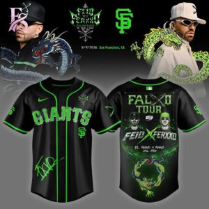 Premium fashion piece highlighted in MLB team FEID vs FERXXO Falxo Tour 2026 Baseball Jersey 2 with soft fabric and modern fit