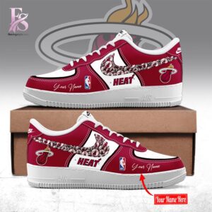 Comfortable and breathable fabric detail shown in Miami Heat 2026 custom Air Force Shoes 1 crafted for all day wear