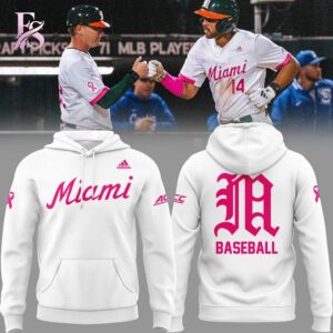 Miami Hurricanes Baseball Fight Against Cancer 2026 Hoodie 1 highlighting its unique style and everyday comfort