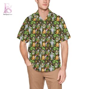 Stylish Mickey and friends in Safari Hawaiian Shirt 1 product with modern design and comfortable fit
