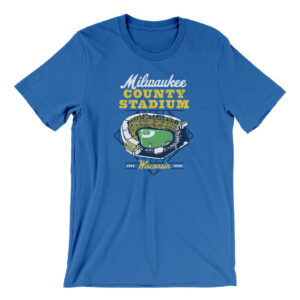 Elegant everyday fashion essential presented in Milwaukee County Stadium T Shirt suitable for relaxed and smart casual outfits