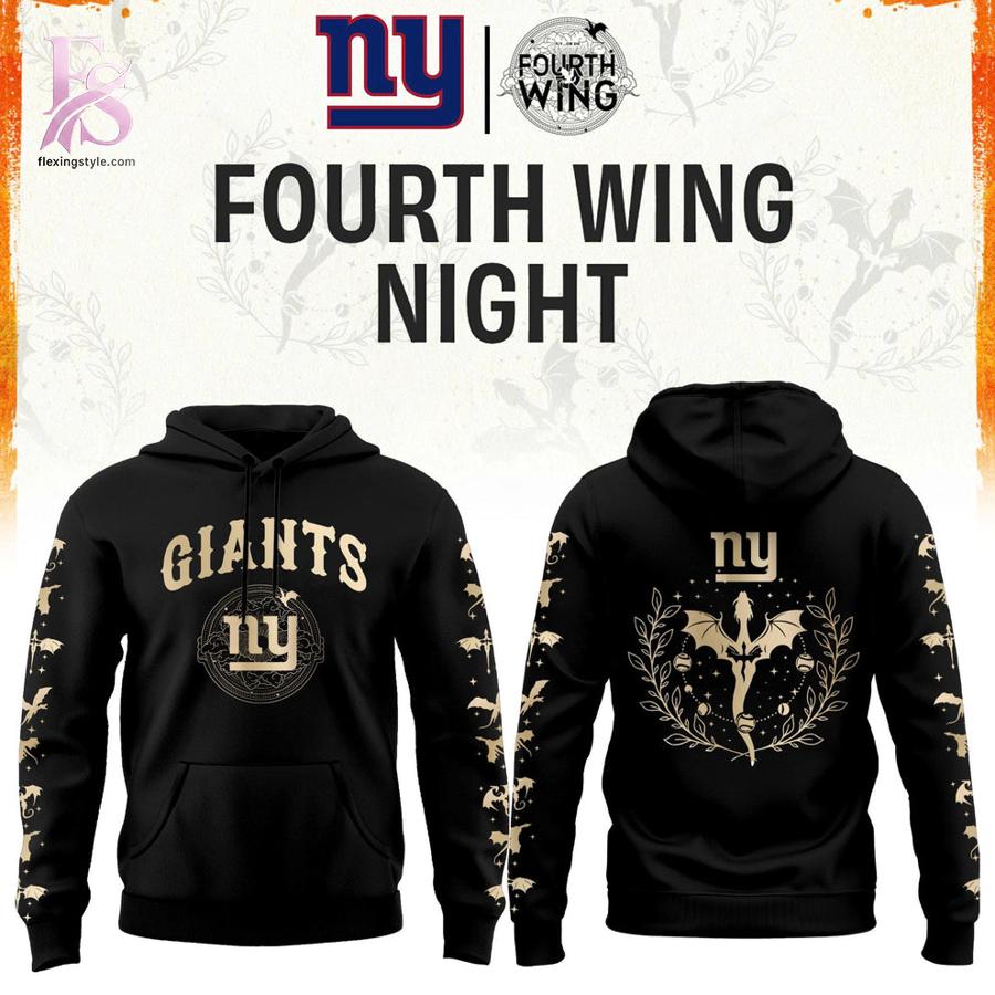New York Giants Fourth Wings Night Hoodie 1 designed for a modern and relaxed outfit