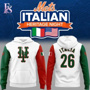 Everyday wardrobe essential presented in New York Mets 2026 Italian Heritage Celebration Hoodie 1 suitable for versatile styling options