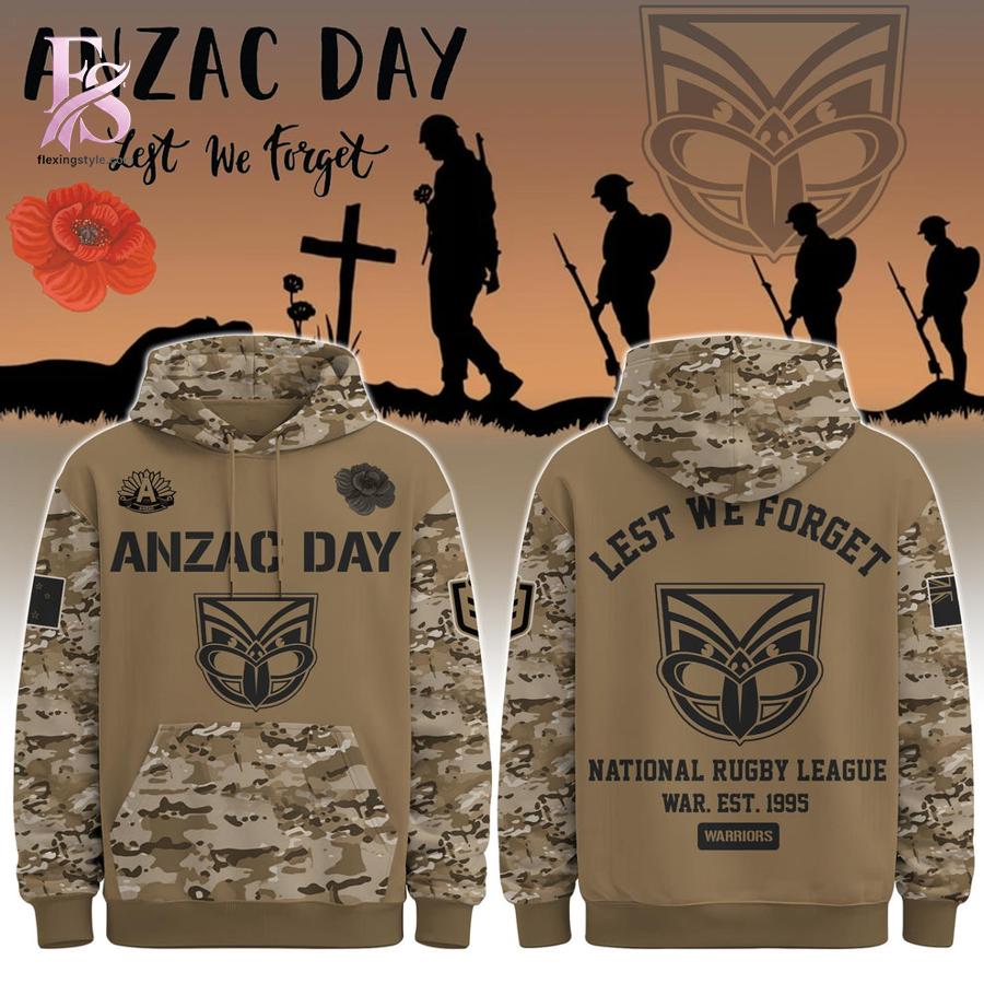 New Zealand Warriors Anzac Day Hoodie 1 designed for a modern and relaxed outfit