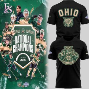 Close-up of Ohio Bobcat ACHA National Champions 2026 Hoodie 3 highlighting smooth finish and modern look.