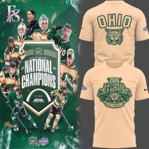 Close-up of Ohio Bobcat ACHA National Champions 2026 Hoodie 4 highlighting smooth finish and modern look.