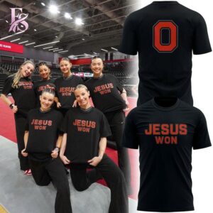 Minimalist fashion design suitable for casual and streetwear looks in Ohio State Buckeyes Jesus Won Shirt 1