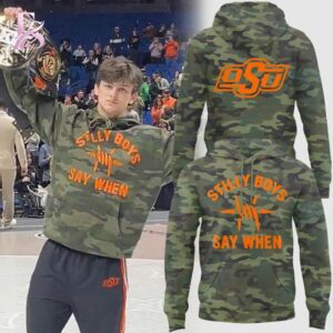 Trendy streetwear outfit featured in Oklahoma State Cowboys STHLLY BOYS Shirt 2 with modern casual styling and clean silhouette