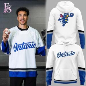 Ontario Reign Tower Buzzers Night Uniform Hoodie 1 highlighting its unique style and everyday comfort
