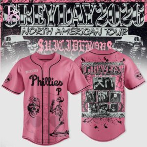 Style made simple with Philadelphia Phillies Suicideboys Greyday 2026 North American Tour Jersey 1