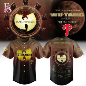 Comfortable and breathable clothing shown in Philadelphia Phillies WuTang Clan Forever The Final Chamber 2026 Tour Jersey 1 designed for all day wear