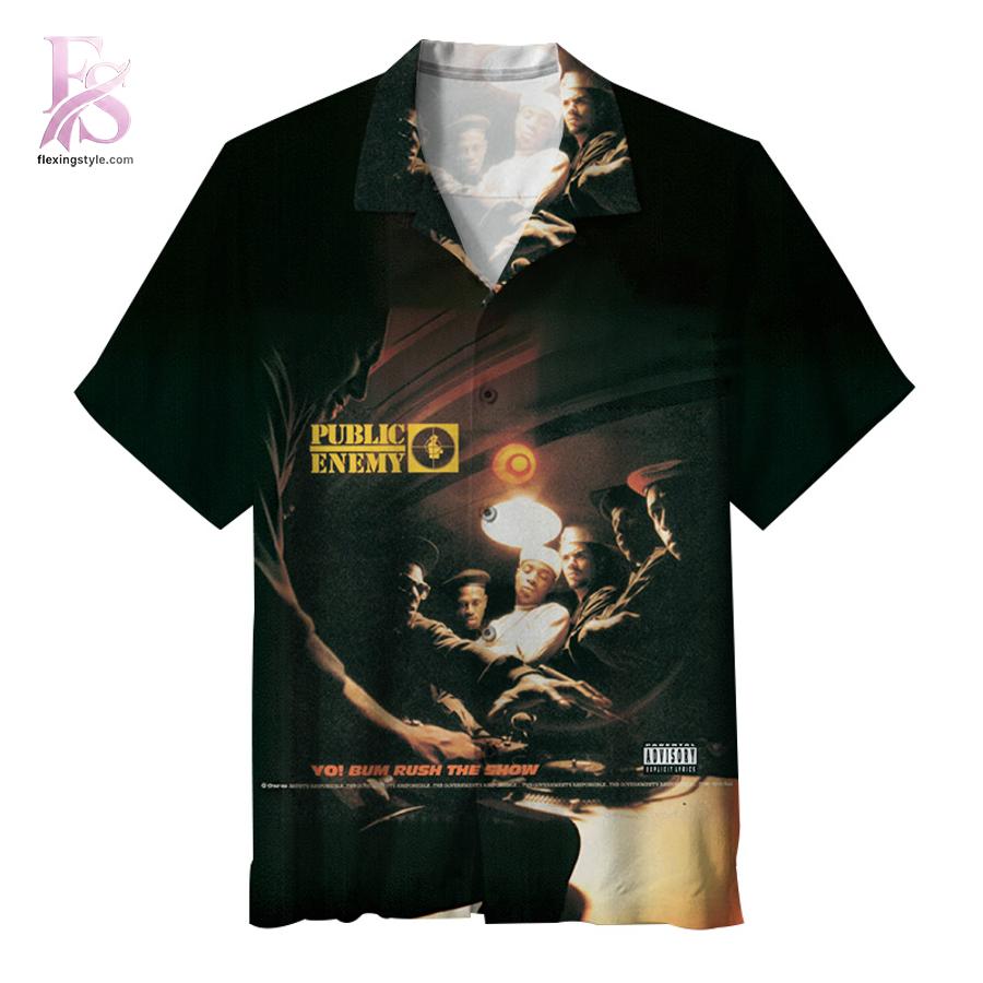 Public Enemy Yo Bum Rush the Show Album Hawaiian Shirt 1 shown with a bold look and clean finish