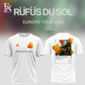Casual outfit inspiration displayed in RUFUS DU SOL Inhale Exhale Tour Drop 2026 Hoodie 2 ideal for relaxed and street style outfits